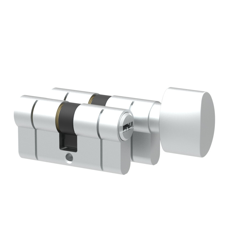 Komplet wkładek Łucznik CP 35-55 gałka M1 od 35 satyna Dual F (1+5)